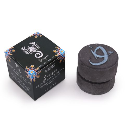Set of Zodiac Bath Fizzers with Horoscope - Scorpio - Bath Indulgence