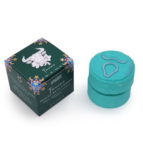 Set of Zodiac Bath Fizzers with Horoscope - Taurus - Bath Indulgence
