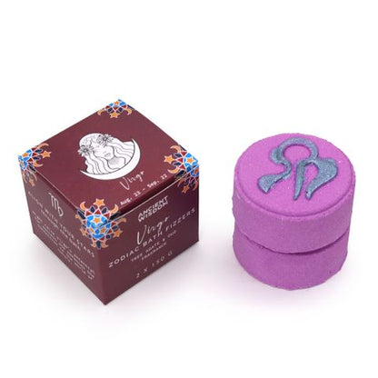 Set of Zodiac Bath Fizzers with Horoscope - Virgo - Bath Indulgence