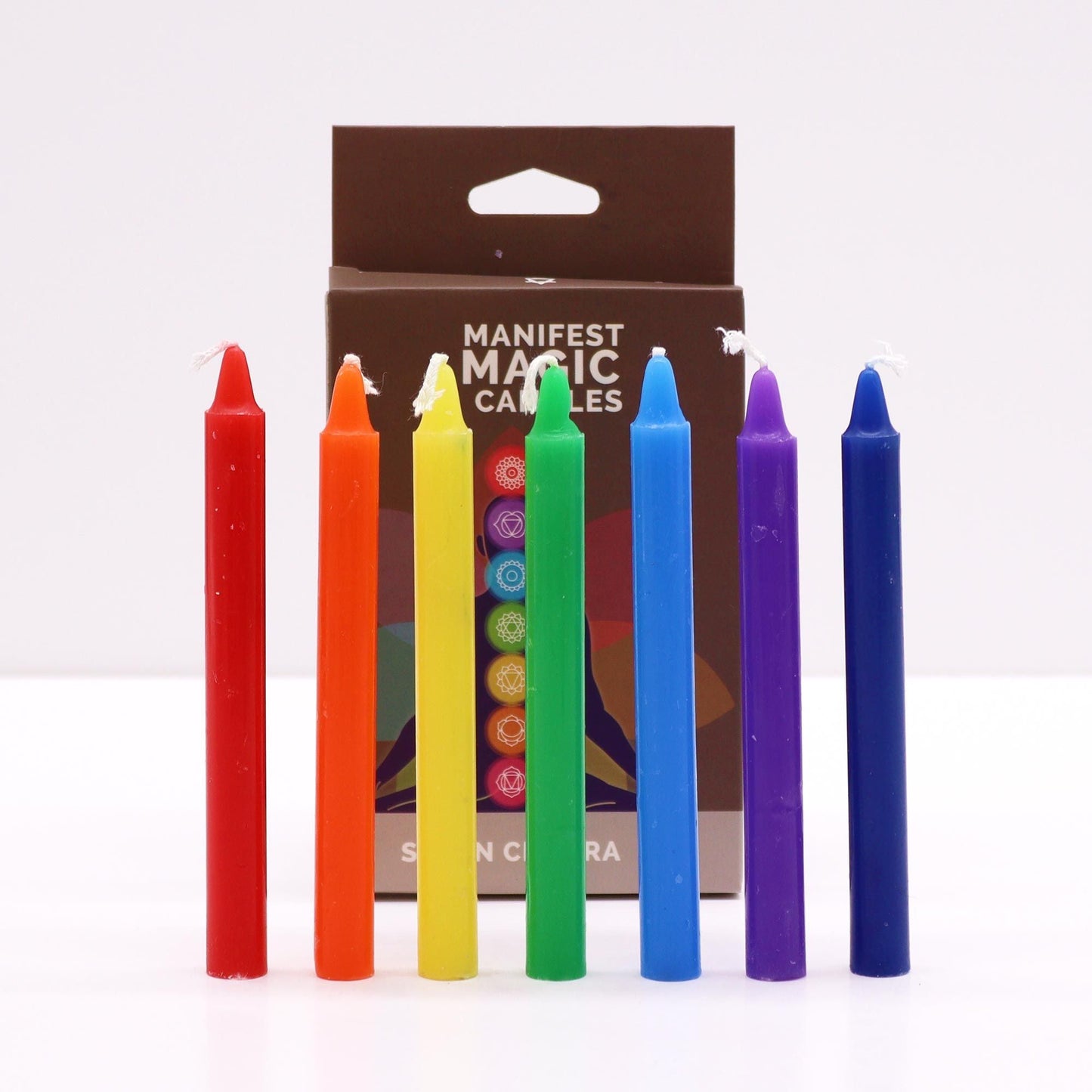 Seven Charkra Manifest Candles (pack of 7) Magic Candles for Manifestation - Bath Indulgence