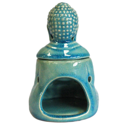Sitting Buddha Oil Burner - Blue Classic Buddha Oil Burners - Bath Indulgence