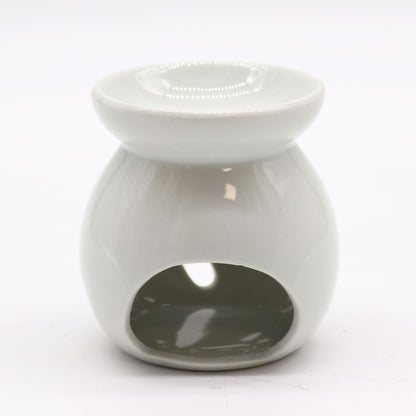 Sm Classic White Oil Burner - Tree Cut - out Classic White Oil Burners - Bath Indulgence