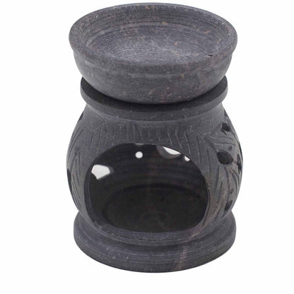 Small Soapstone Oil Burner 8cm - Om Soapstone Oil Burners - Bath Indulgence