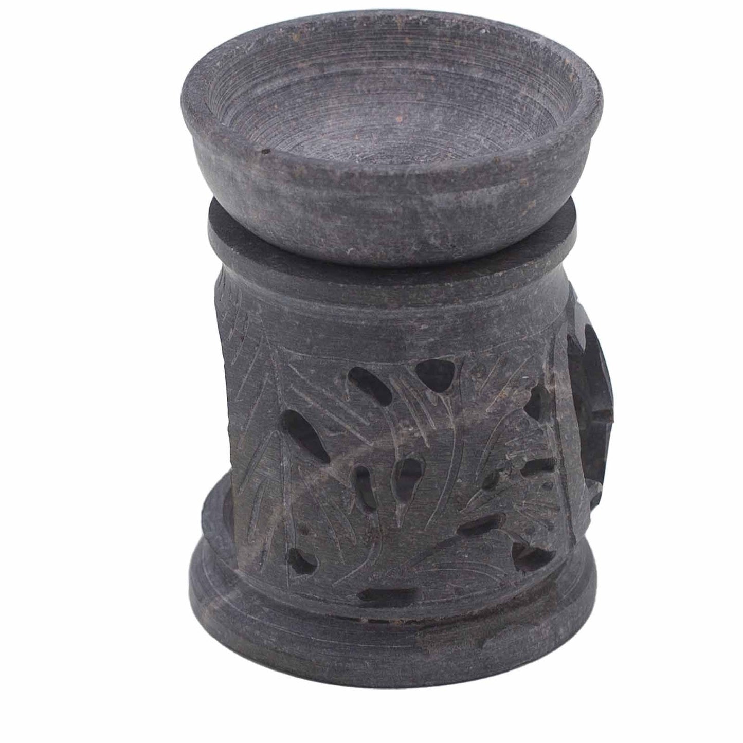 Small Soapstone Oil Burner 8cm - Om Soapstone Oil Burners - Bath Indulgence
