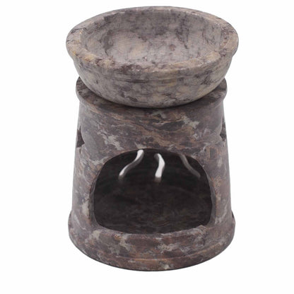 Small Soapstone Oil Burner 8cm - Sun & Stars Soapstone Oil Burners - Bath Indulgence