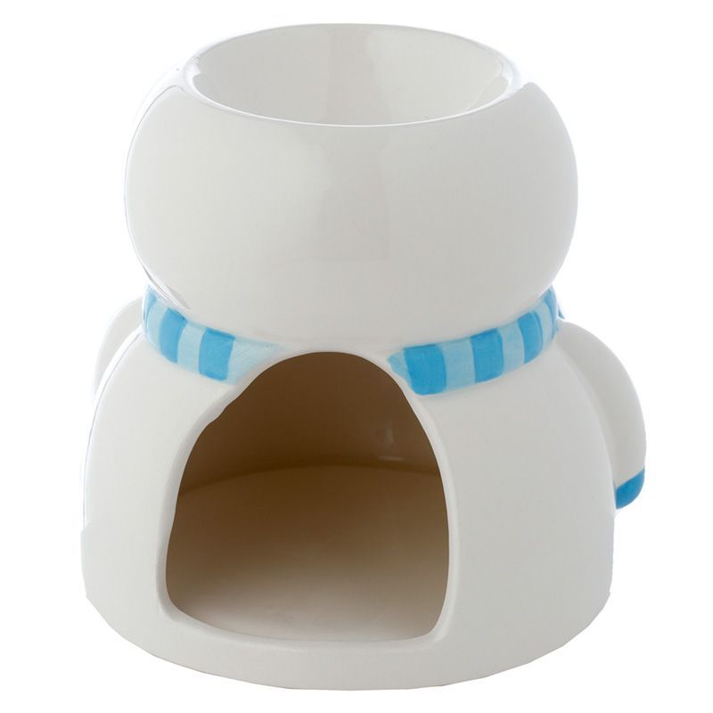 Snowman Shaped Christmas Ceramic Oil Burner Oil Burners Mixed Designs - Bath Indulgence