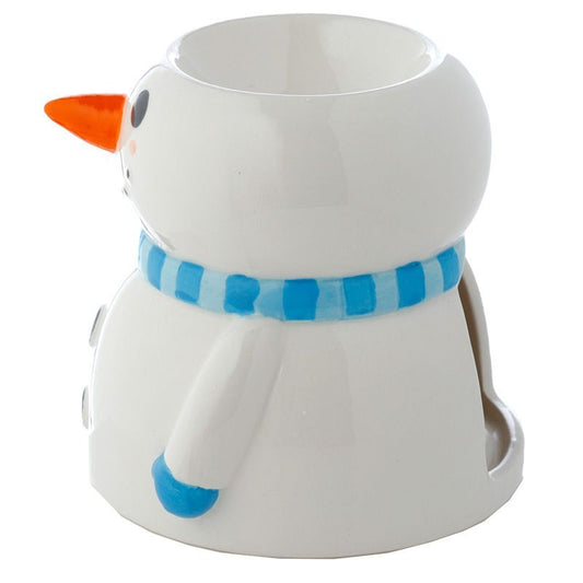 Snowman Shaped Christmas Ceramic Oil Burner Oil Burners Mixed Designs - Bath Indulgence