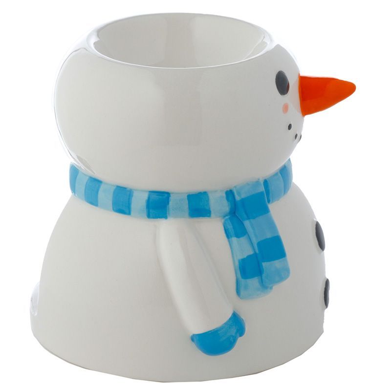 Snowman Shaped Christmas Ceramic Oil Burner Oil Burners Mixed Designs - Bath Indulgence
