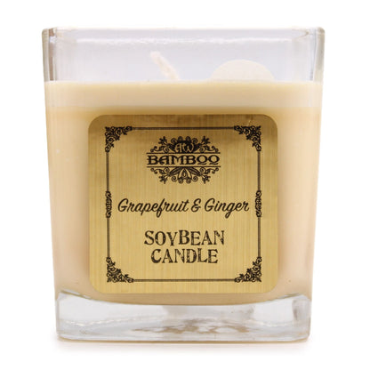 Soybean Jar Candles - Grapefruit & Ginger Soybean Wax Jar Candles - Bath Indulgence