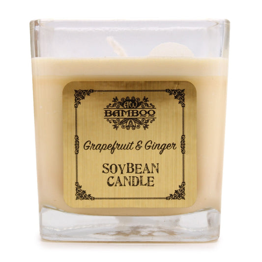 Soybean Jar Candles - Grapefruit & Ginger Soybean Wax Jar Candles - Bath Indulgence