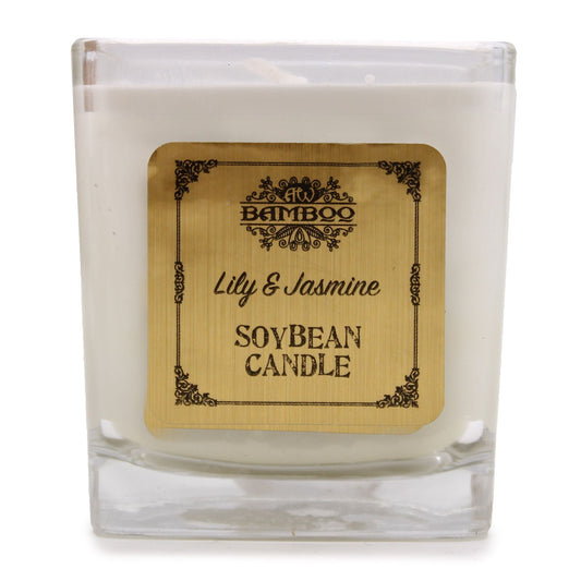 Soybean Jar Candles - Lily & Jasmine Soybean Wax Jar Candles - Bath Indulgence
