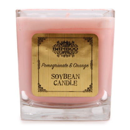Soybean Jar Candles - Pomegranate & Orange Soybean Wax Jar Candles - Bath Indulgence