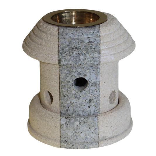 Stone Oil Burner - Combo Lantern Sandstone Oil Burners - Bath Indulgence