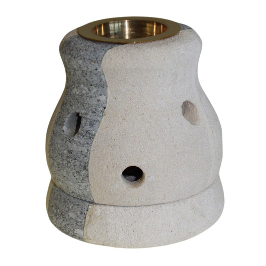 Stone Oil Burner - Combo Shaped Sandstone Oil Burners - Bath Indulgence