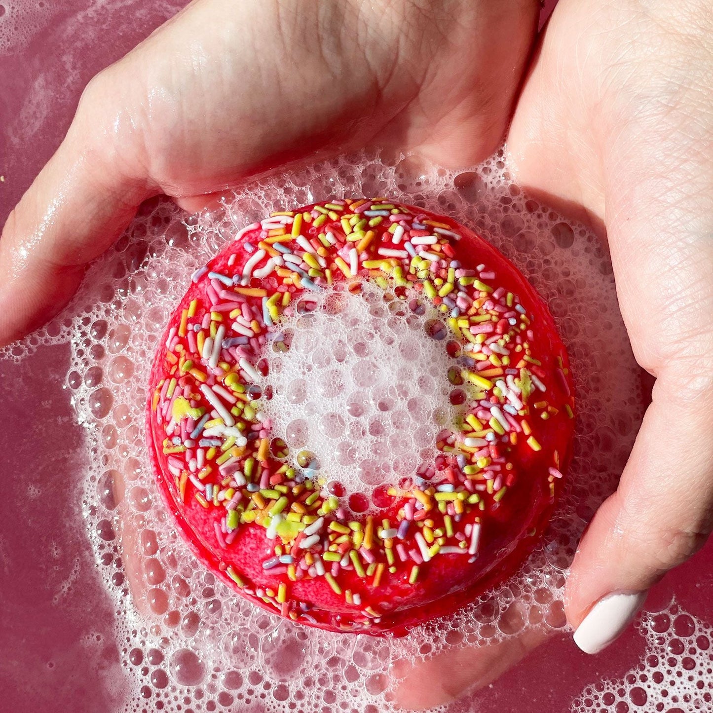 Strawberry & Banana Bath Donuts Donut Bath Fizzers - Bath Indulgence
