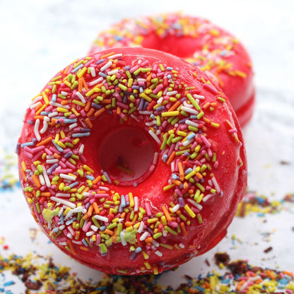 Strawberry & Banana Bath Donuts Donut Bath Fizzers - Bath Indulgence