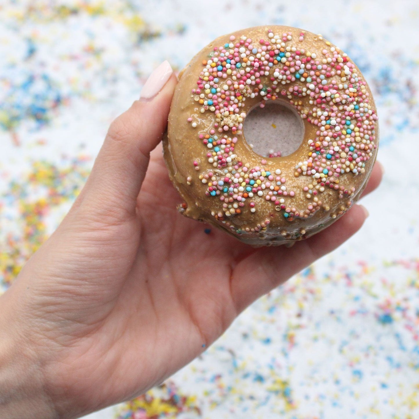 Toffee & Caramel Bath Donuts Donut Bath Fizzers - Bath Indulgence