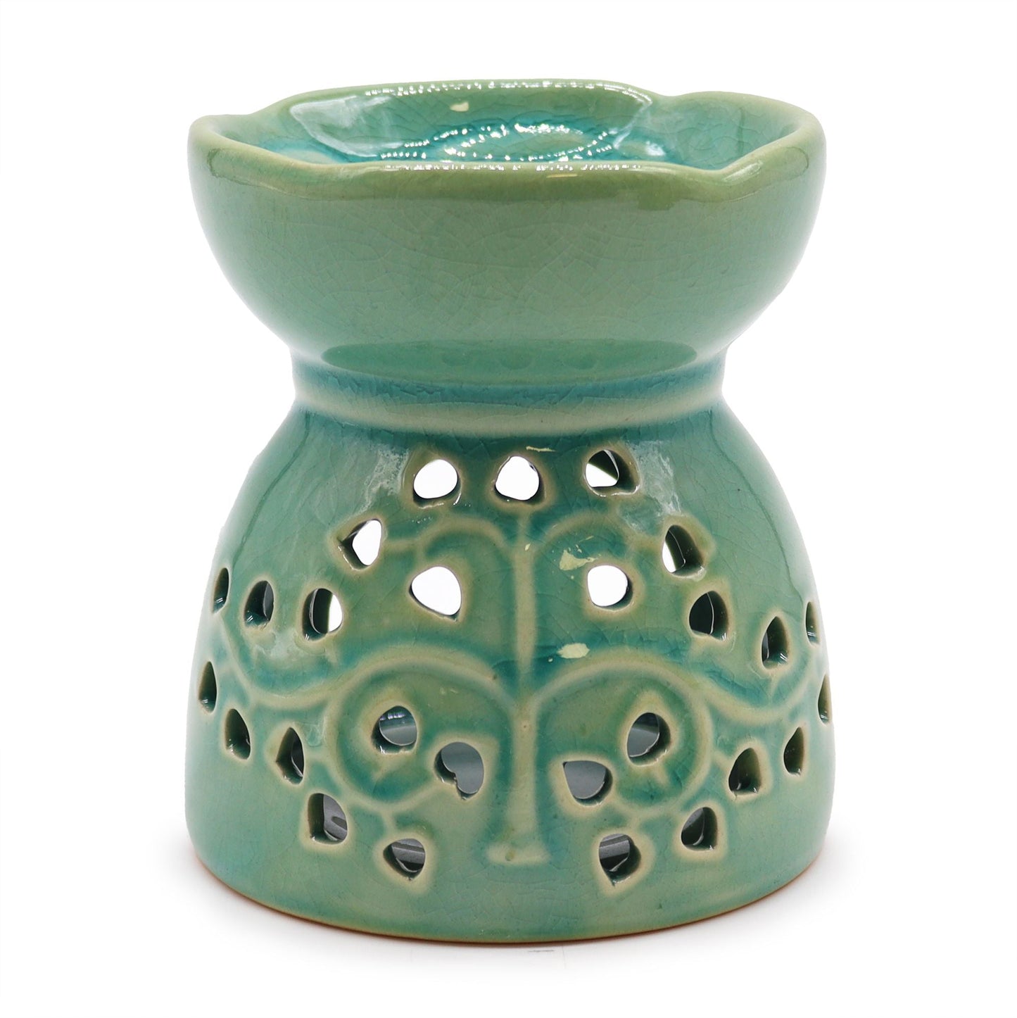 Tree of Life Oil Burner - Blue Tree of Life Oil Burners - Bath Indulgence