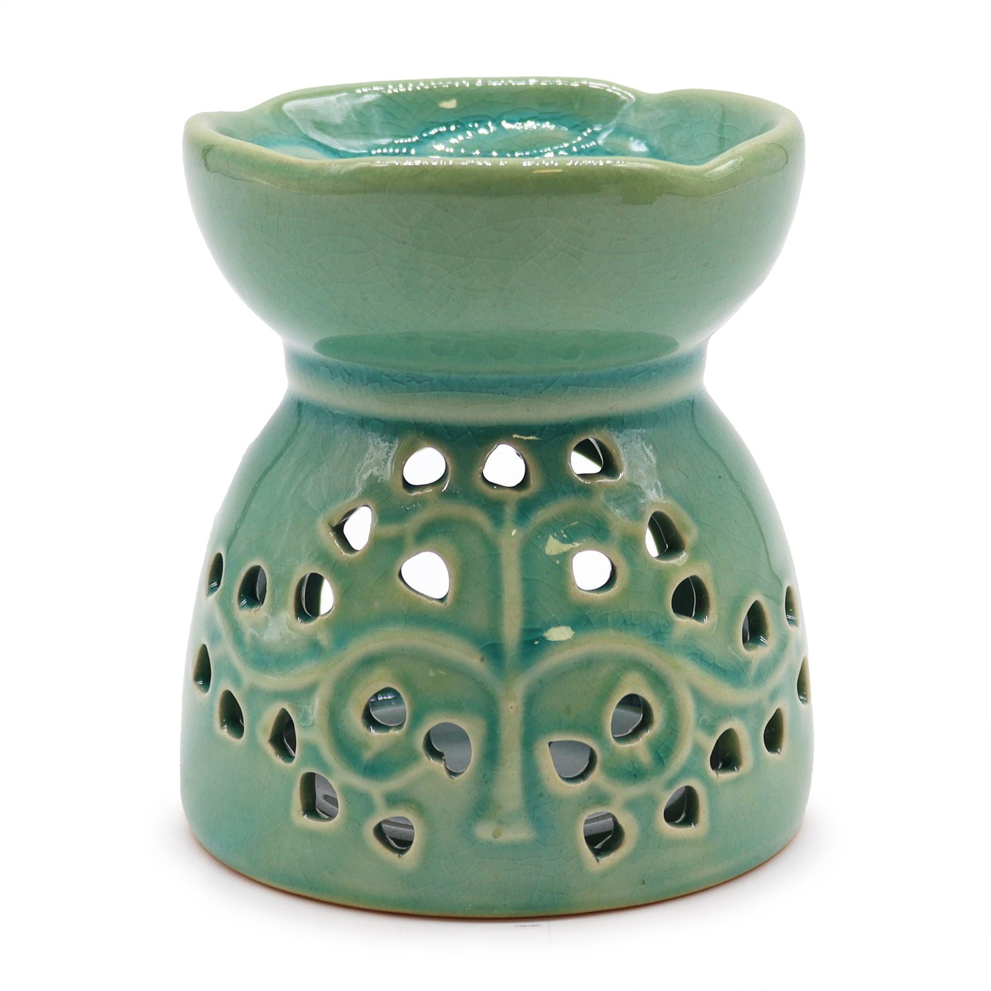 Tree of Life Oil Burner - Blue Tree of Life Oil Burners - Bath Indulgence