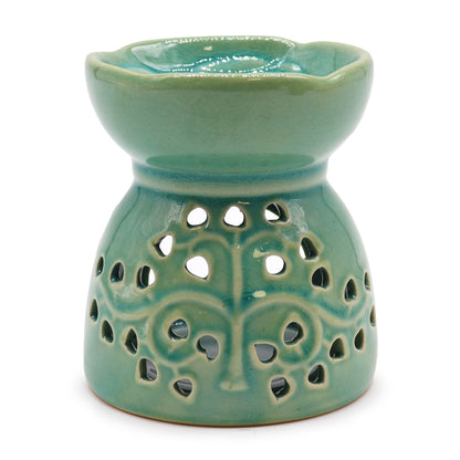 Tree of Life Oil Burner - Blue Tree of Life Oil Burners - Bath Indulgence