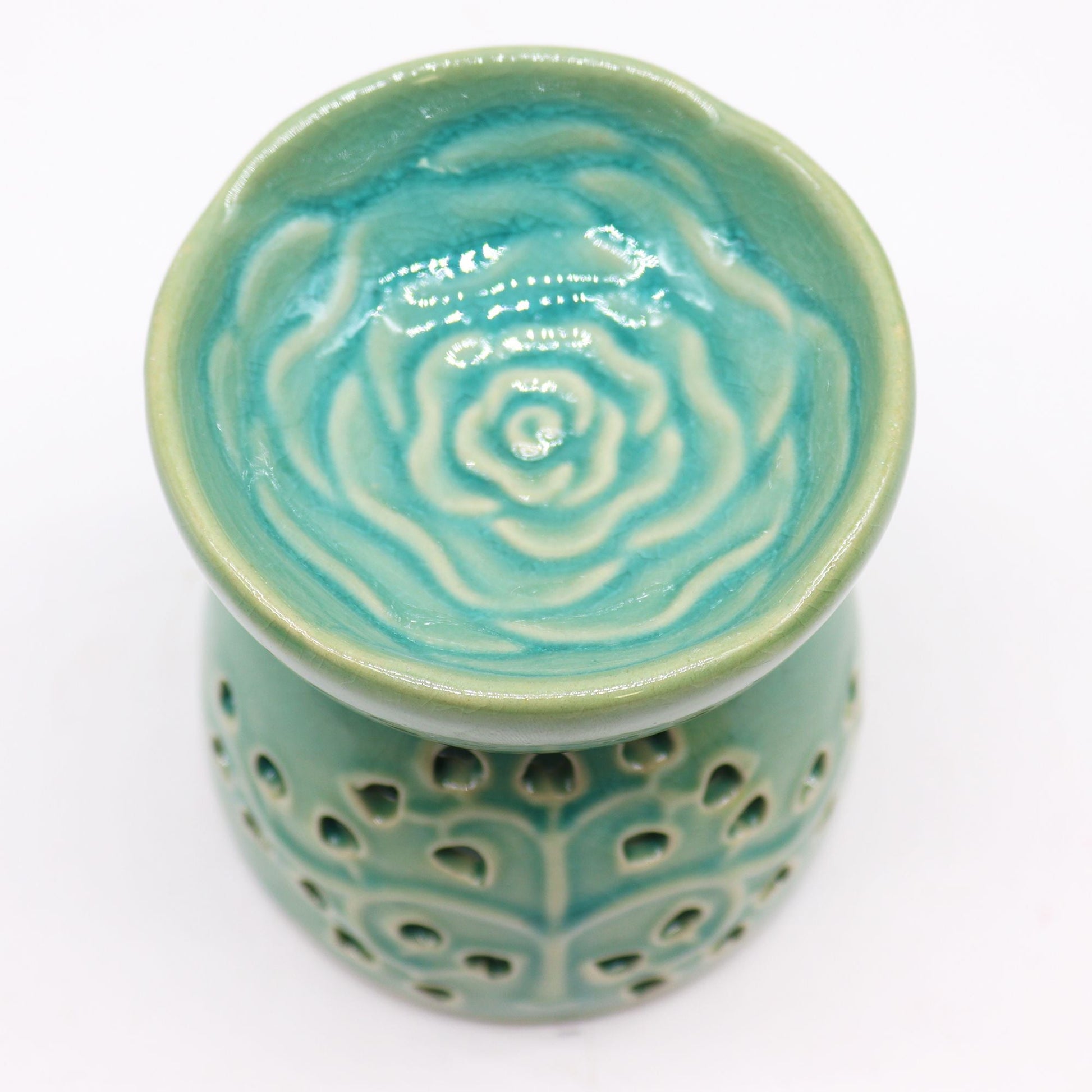 Tree of Life Oil Burner - Blue Tree of Life Oil Burners - Bath Indulgence