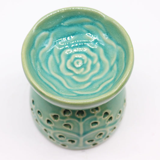 Tree of Life Oil Burner - Blue Tree of Life Oil Burners - Bath Indulgence