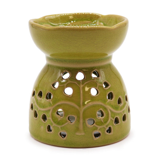 Tree of Life Oil Burner - Lime Tree of Life Oil Burners - Bath Indulgence