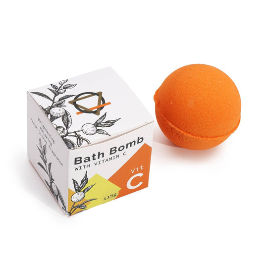 Vitamin C Infused Bath Bomb with Essential Oils Vitamin C Skincare - Bath Indulgence