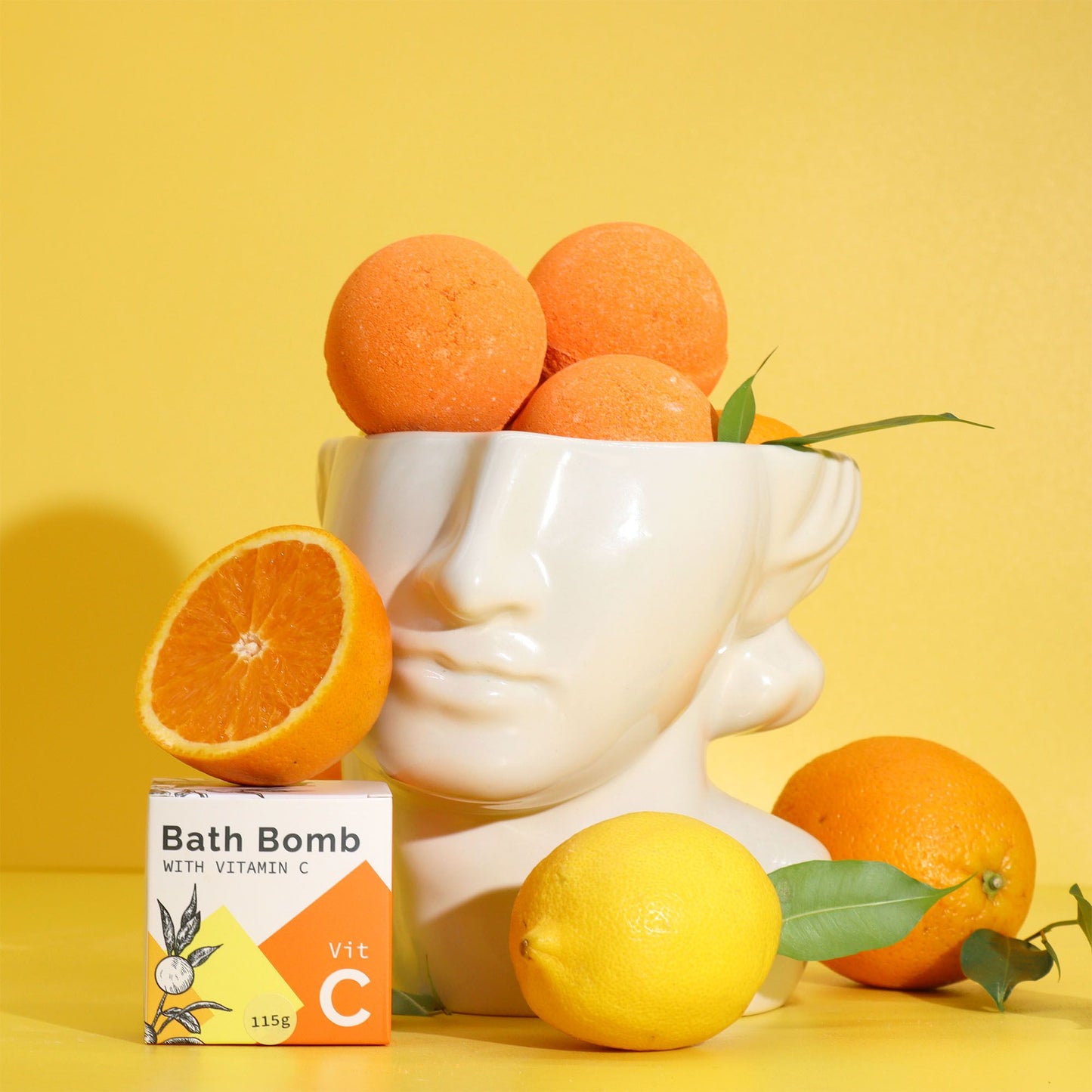 Vitamin C Infused Bath Bomb with Essential Oils Vitamin C Skincare - Bath Indulgence