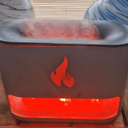 White Blaze Aroma Diffuser - Himalayan Salt Chamber - USB - C - Flame Effect (Salt included) Aroma Diffusers - Bath Indulgence