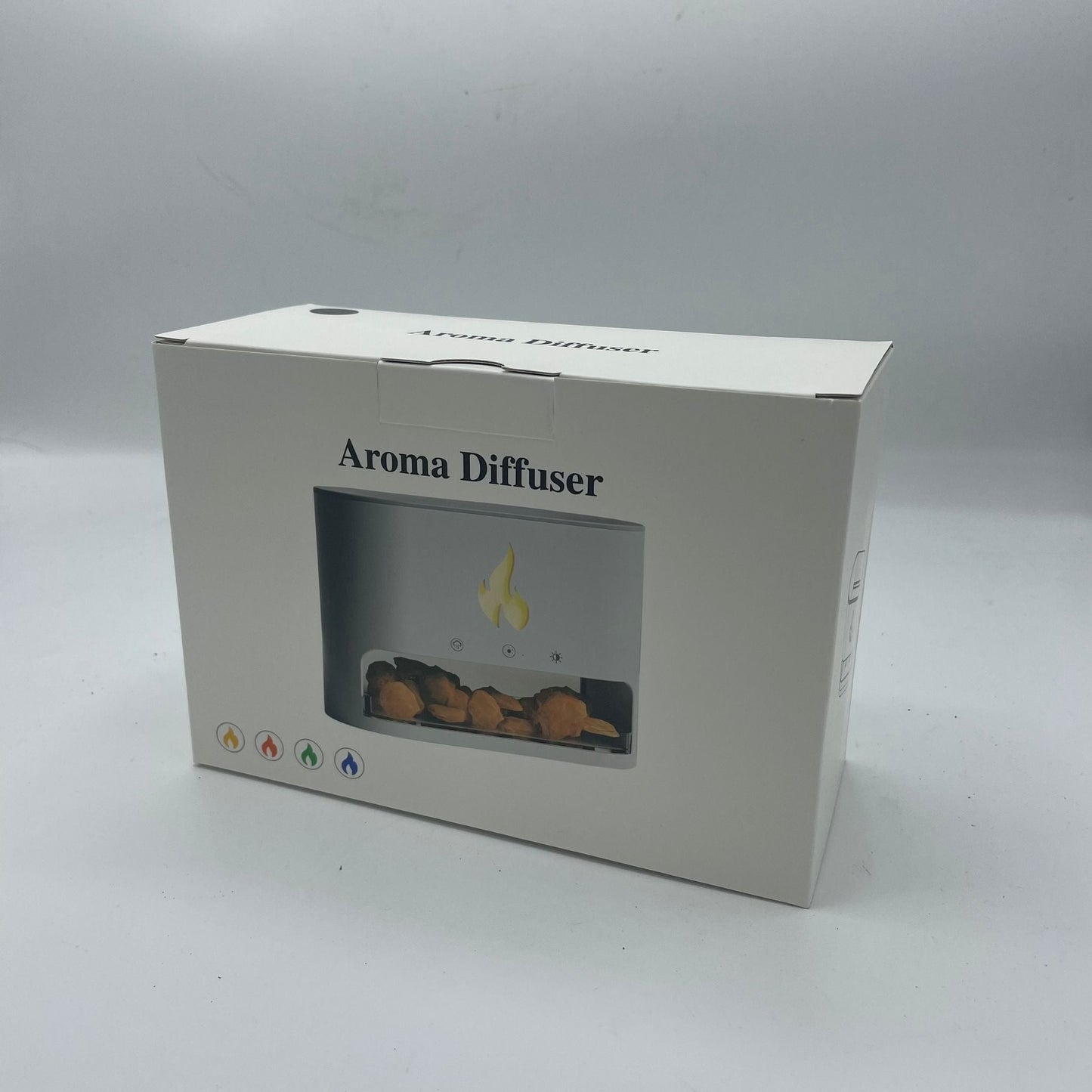 White Blaze Aroma Diffuser - Himalayan Salt Chamber - USB - C - Flame Effect (Salt included) Aroma Diffusers - Bath Indulgence
