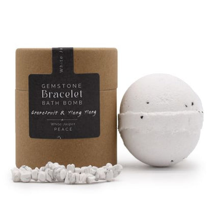 White Jasper Gem Bracelet Bath Bomb - Bath Indulgence