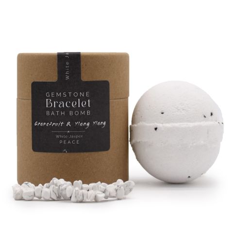 White Jasper Gem Bracelet Bath Bomb - Bath Indulgence