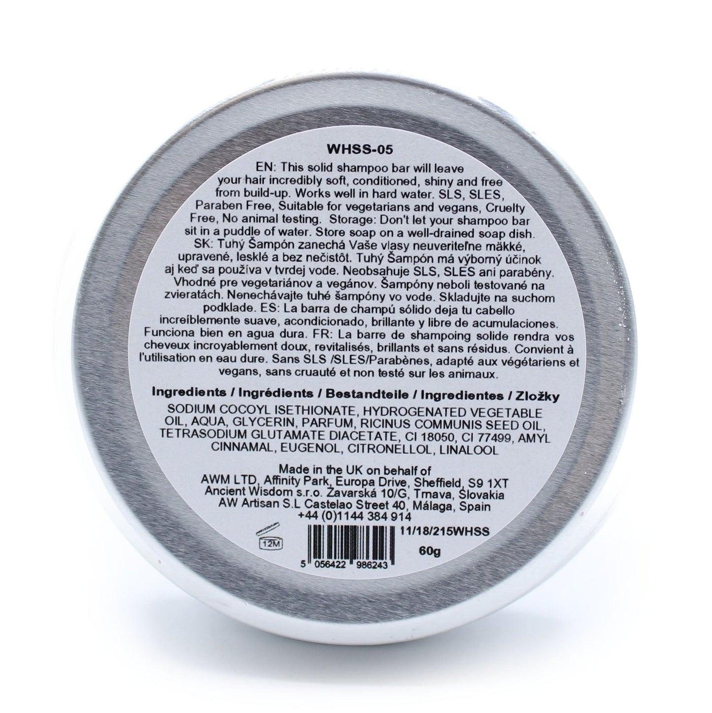 Wild Hare Cherry Solid Shampoo 60g - Handmade In UK Vegan Premium Ingredients - Bath Indulgence