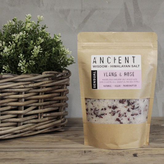 Ylang Ylang Essential Oils + Coconut Oil Handmade Bath Salts 500g - Bath Indulgence