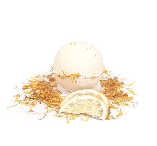 Sicilian Lemon & Calendula Handmade Bath Bomb