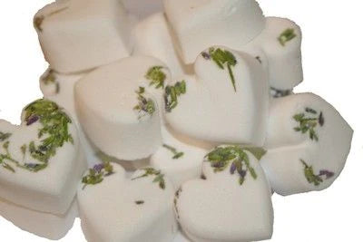 Lavender Mini Bath Bomb Hearts 200g UK Handmade Vegan Premium Ingredients