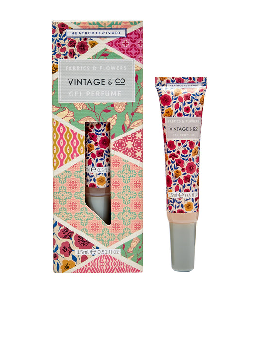 Gel Perfume Alcohol Free Spill Free Vegan Friendly Fabric & Flowers Frangrance 15ml