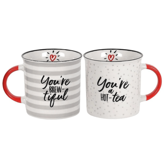 Brewtiful Mug Set You're a Hot - tea Microwave &amp; Dishwasher safe Gift Set - Bath Indulgence