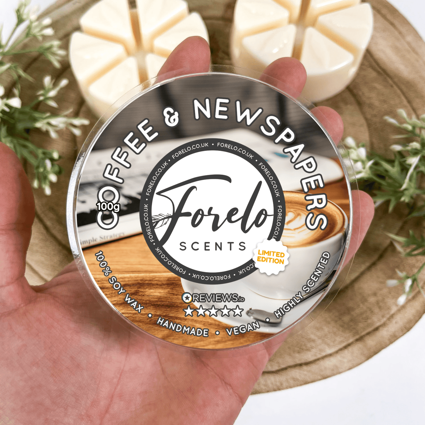 Coffee & Newspapers Soy Wax Melt - Bath Indulgence