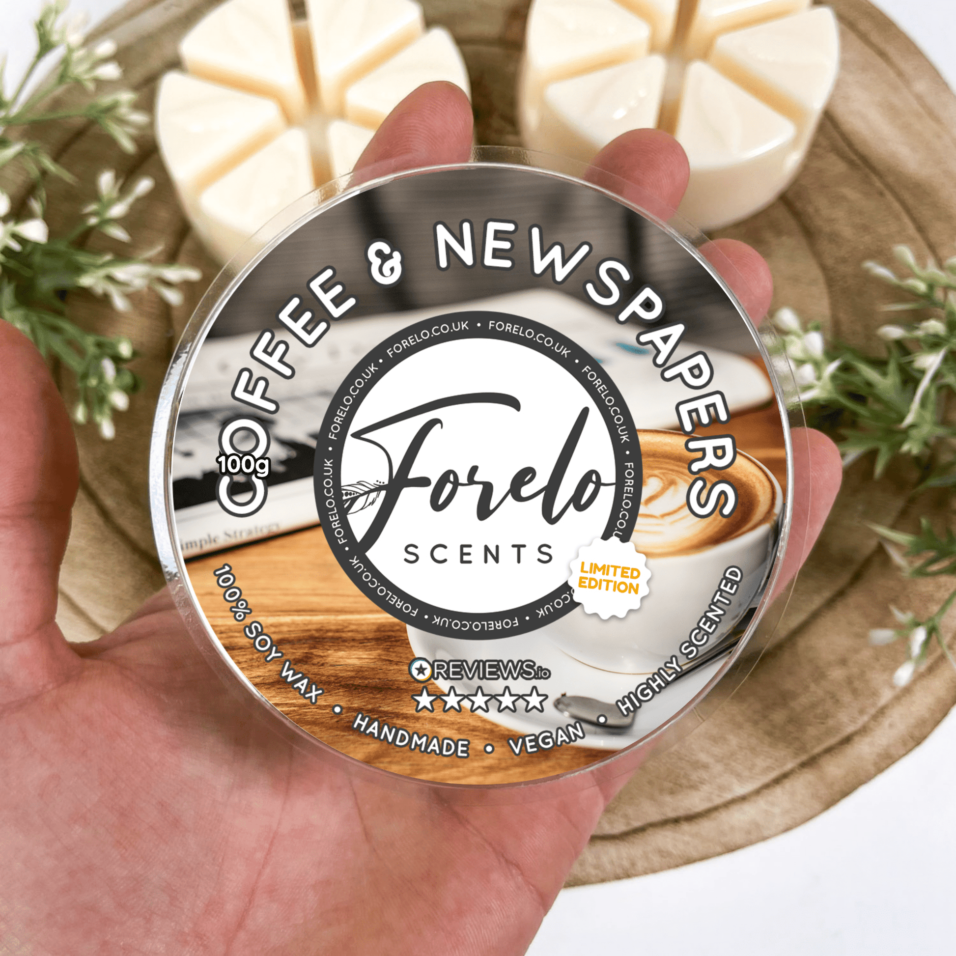 Coffee & Newspapers Soy Wax Melt - Bath Indulgence