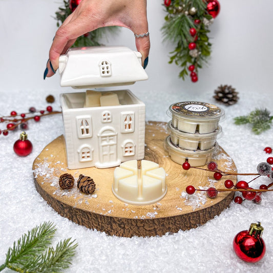 Festive House Burner & Wax Melt Gift Set - Bath Indulgence