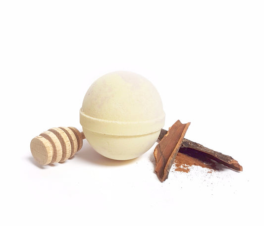 Honey, Vanilla & Cinnamon Handmade Bath Bomb