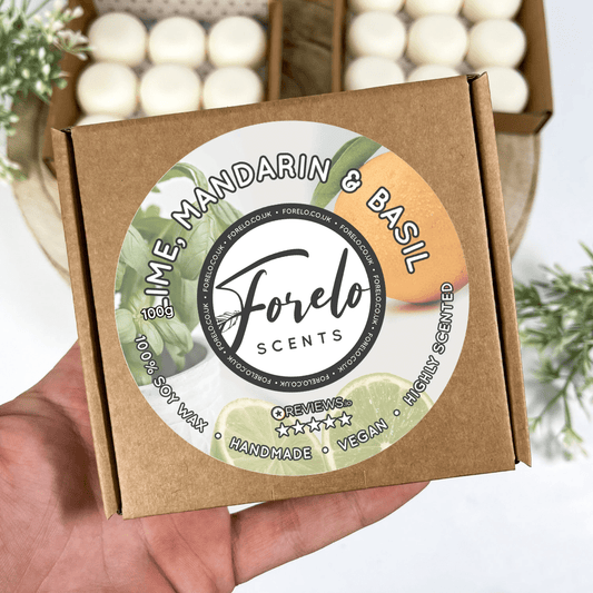 Lime, Mandarin & Basil · Unisex Soy Wax Melts - Bath Indulgence