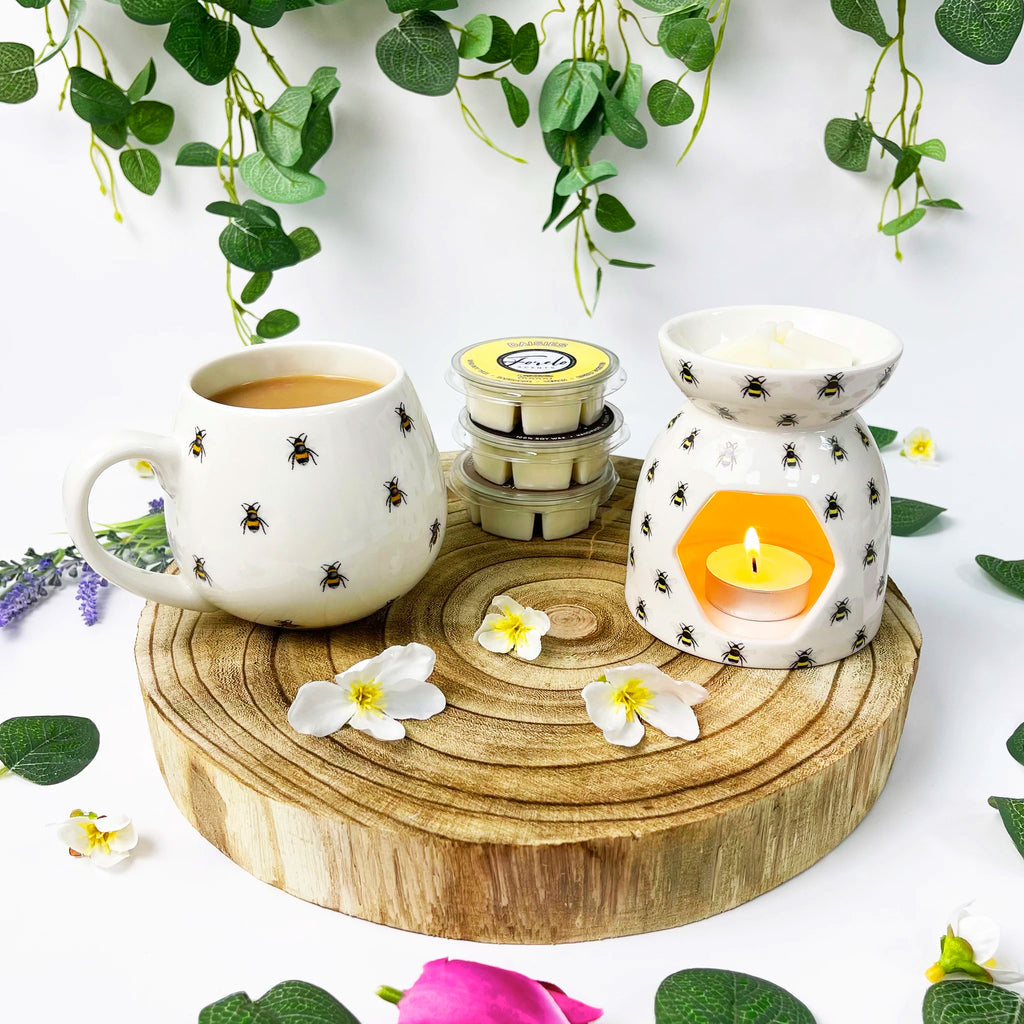 Bee Happy Burner & Mug Set