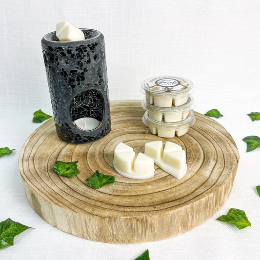 Pillar Crackle Burner & Wax Melt Gift Set - Bath Indulgence