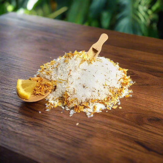 Sicilian Lemon & Calendula Handmade Bath Salts - Bath Indulgence