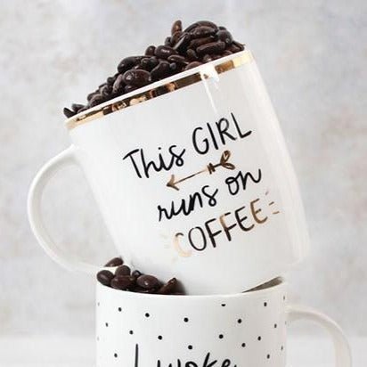 This Girl Runs on Coffee Mug - Bath Indulgence