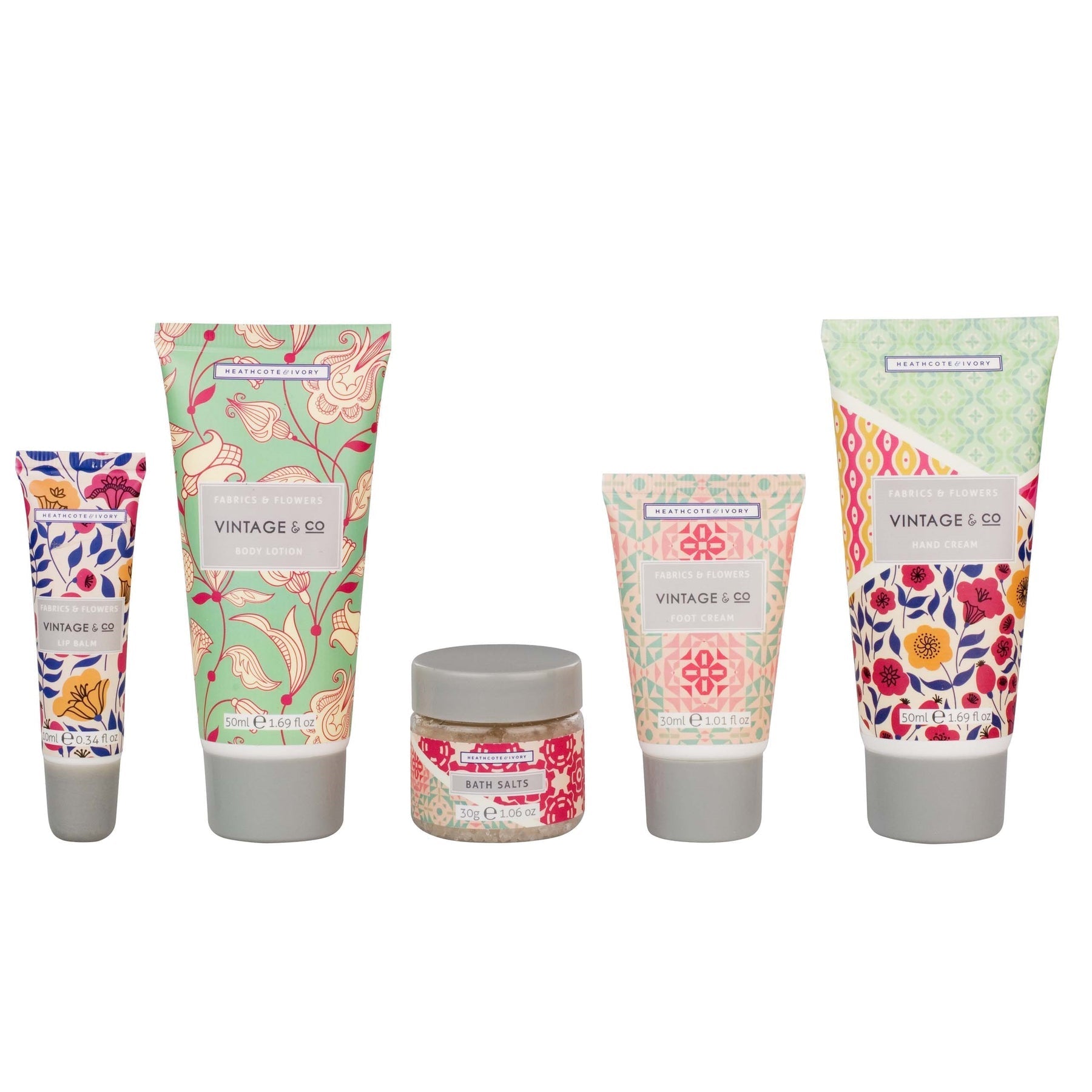 Vintage & Co Fabrics & Flowers Top To Toe Kit - Bath Indulgence
