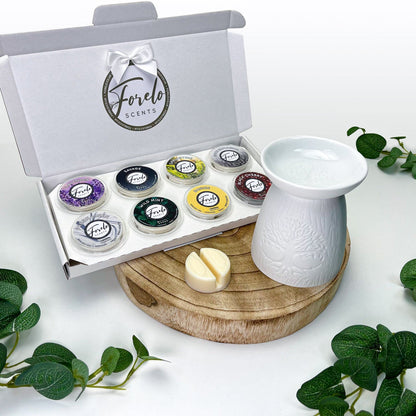 Wax Melt Sample Box & Burner Gift Set - Bath Indulgence